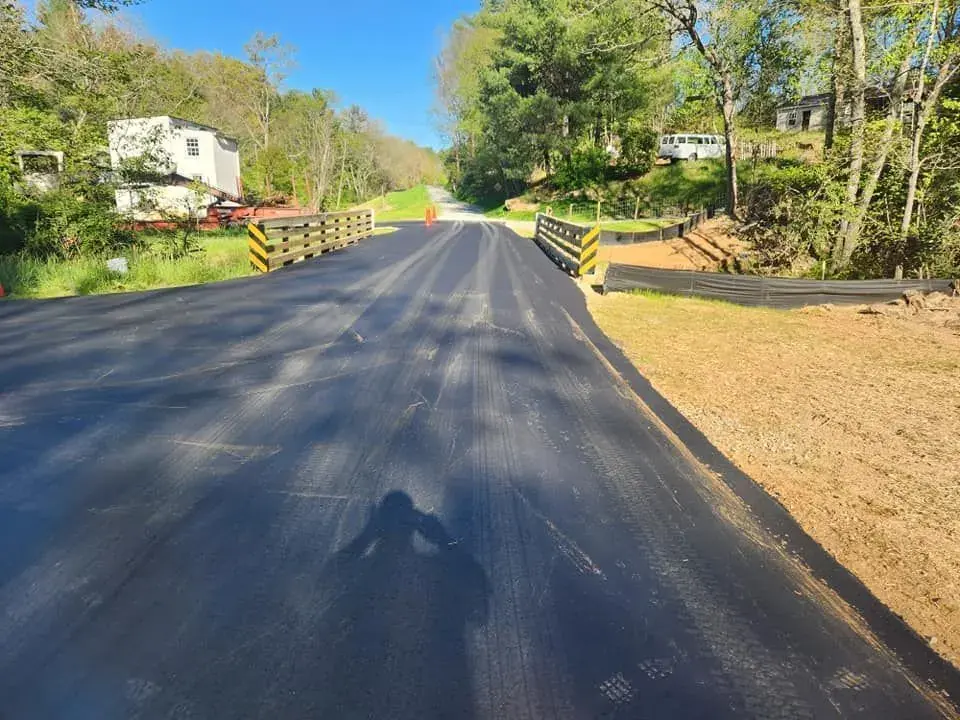 Newly paved private road